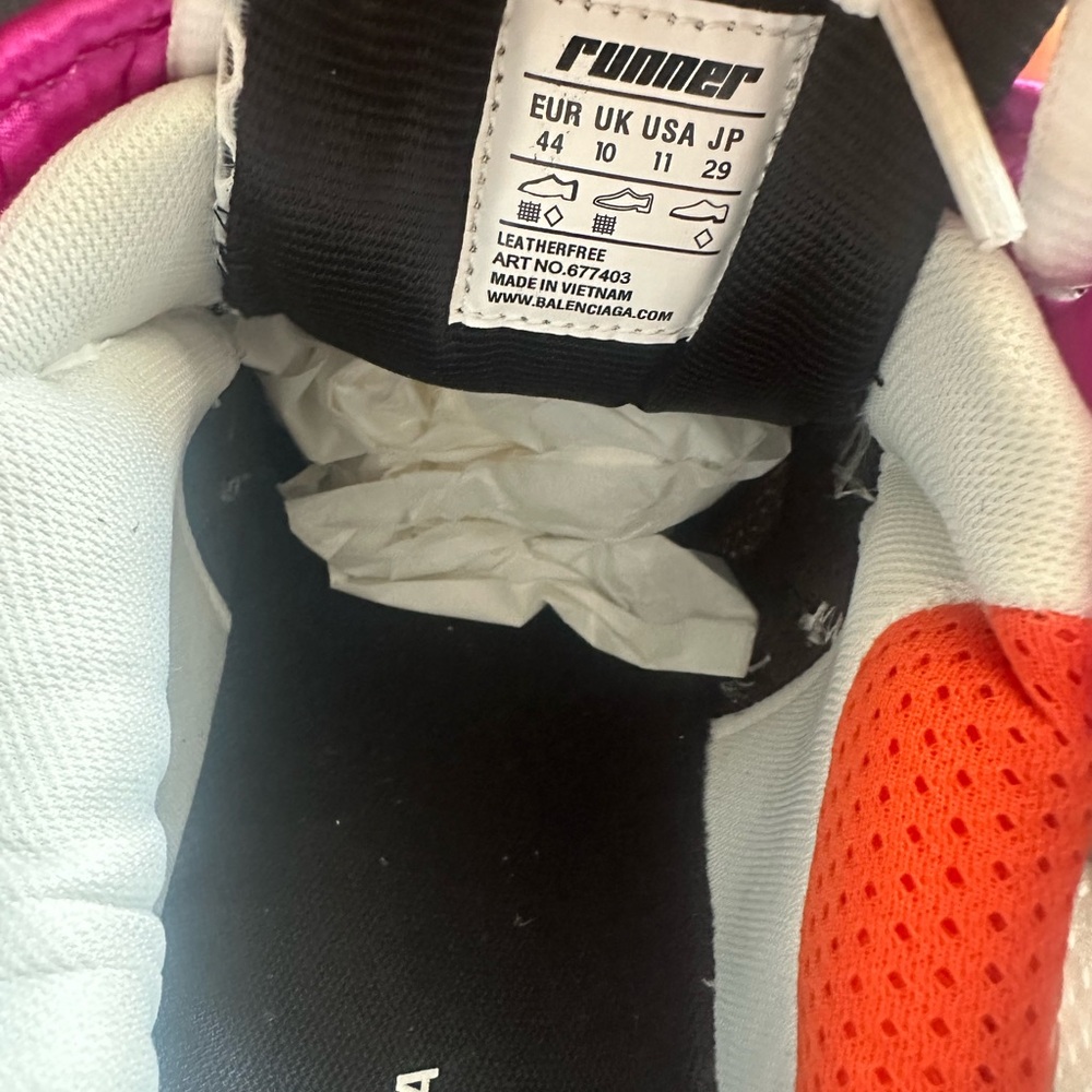 Men’s 11 Balenciaga Runner Sneakers (Multi Color) - Picture 7 of 9